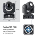 thumbnail image 3 of Luces para DJ Moving Head ZKYMZL, 25 W, 2 unidades, 8 gobos, 8 colores, 3 of 6