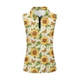 thumbnail image 2 of Uorisanigo Classic Sunflower Women's Golf Shirt Comfortable Polyester Spandex Fabric Women's Sleeveless Golf Tennis Shirts with Zipper Daily Wear for Women, 2 of 7