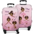 thumbnail image 2 of African American Ballerinas Luggage Protective Cover (No Luggage, Cover only) Ballerina girl Elastic Suitcase Cover Fit 25-28 Inch Luggage, 2 of 6