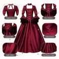 thumbnail image 4 of QATAINLAV Princess Dress for Women Elegant Flare Sleeve Party Dress Court Retro Renaissance Victorian Maxi Dresses Halloween Cosplay Costume Red XL, 4 of 7