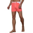 thumbnail image 4 of Unique Bargains Men's Summer Surfing Contrast Color Drawstring Waist Beach Board Shorts 34 Pink, 4 of 5