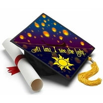 At Last I See The Light - Tangled Grad Cap Tassel Topper