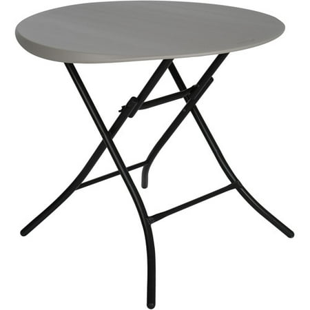 Lifetime 33u0022 Round Folding Table, Gray Putty, 80230