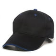 thumbnail image 6 of Outdoor Cap 00045727528932 Brushed Twill Sandwich Visor Cap, Black & Royal - One Size, 6 of 9
