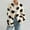 Black, variant on Women's Plush Heart Print Loose Long Sleeve Zipper Cardigan Jacket
