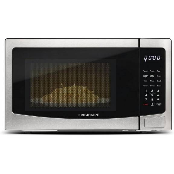 Frigidaire EMW112OAMZ Stainless Steel Microwave Oven, Multi Function, Programmable, 1.1 Cu Ft 1000-Watt, residential kitchen, Stainless