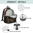 thumbnail image 4 of Mushroom and Eye Black Pattern Backpack for School, Cute School Bag with Adjustable Shoulder Straps and Padded Back, 13.8"x11.4"x6", 4 of 5