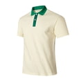 thumbnail image 1 of Ohufall Chemises de Golf pour Hommes Col Rabattu Manches Courtes Évacuant l'Humidité Performance Quotidienne Décontractée Élégante Chemises à Col pour Hommes, 1 of 3