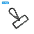 thumbnail image 3 of Uxcell 15Pack Swivel Clasps, 1.25" D Ring Lobster Clasp Claw Push Gate Snap Hook, Black, 3 of 6