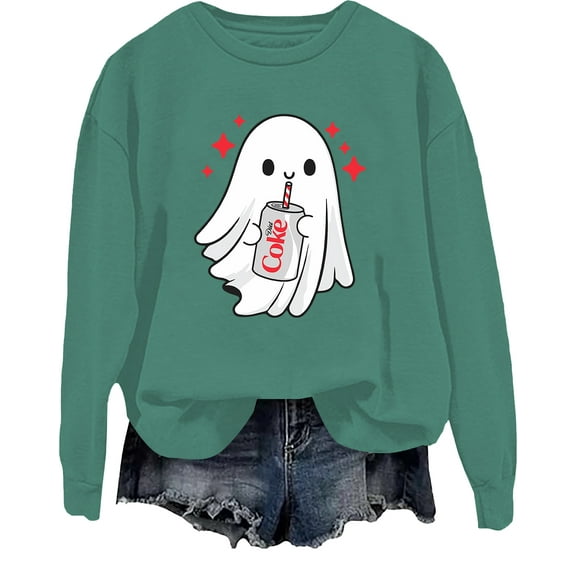 Halloween Diet Coke Ghost Sweatshirt Coke Ghost Shirt Funny Cute Skeleton Coke Tops
