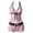Light Pink, variant on Women's 2 Piece Polka Dot Halter Swim Set, Tie Front Tank Top & Boyshort Bottom Stretch Swimwear for Beach Pool Black M