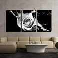 thumbnail image 2 of wall26 - 3 Piece Canvas Wall Art - Rose with Red Splashes on Black Background - Modern Home Art Stretched and Framed Ready to Hang - 24"x36"x3 Panels, 2 of 3