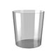 thumbnail image 2 of Cubo de basura transparente moderno redondo para residuos de papel, contenedor de basura para Gris S, 2 of 9