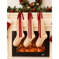 thumbnail image 5 of TETOU 6pcs Christmas Garland Swag Bow,23.5x15.5 Inch Rustic Vintage Large Xmas Staircase Wreath Bows for Christmas Tree Staircase Indoor Outdoor Decorations(Red), 5 of 10