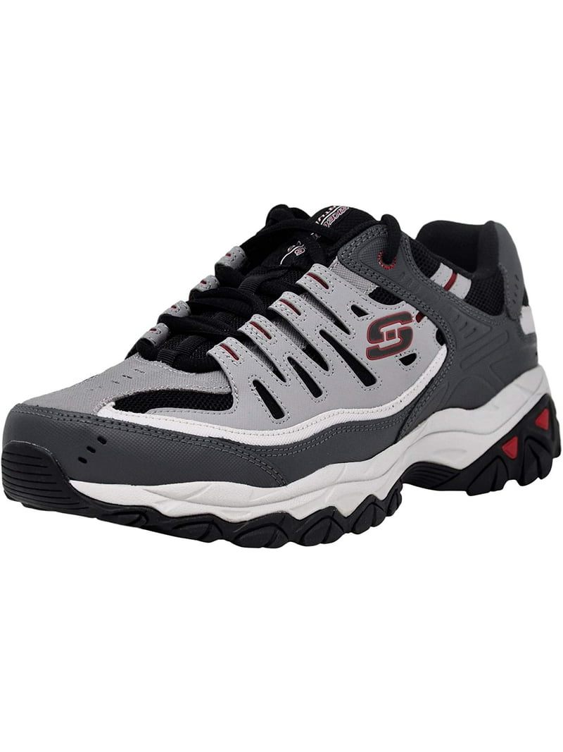 Recuento bronce muerto Skechers Men's Afterburn Memory-Foam Lace-up Sneaker, Charcoal/Red, 11.5 M  US, Athletic - Walmart.com