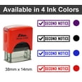thumbnail image 2 of Printtoo Second Notice Self Inking Rubber Stamp Pre,Inked Office Stamp, Home Office Business Stationery, 38 x 14 mm, Violet, 2 of 5