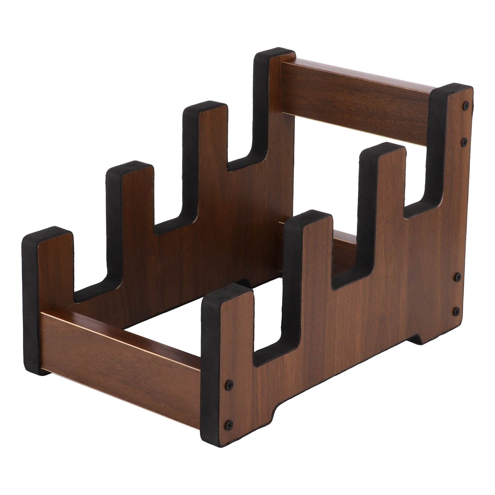 Wood Multi Guitar Stand for 3 Guitars, Space-Saving Guitar Floor Stand, Plywood Guitars Holder Storage Rack, 12.99 x 8.66 x 4.53 in for Bass, Acoustic, Electric Guitars