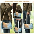 thumbnail image 5 of Womens Chain Shoulder Bag Golden Blue Marble Classic Tote Handbags Fashion Clutch Hobo Purse with Zipper for Travel Casual, 5 of 7