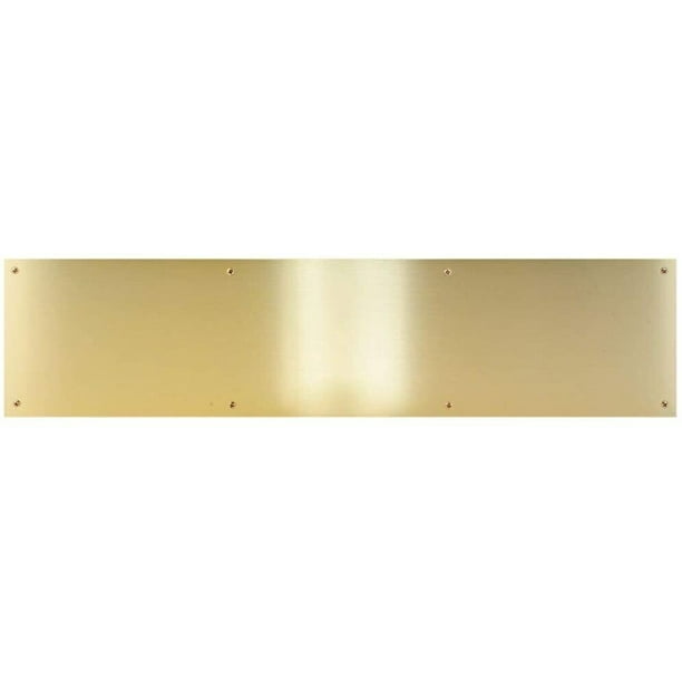 CPG Products Metal Door Kick Plate Brass Tone 10" x 36" for 38