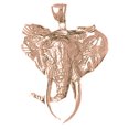 thumbnail image 1 of 14K Rose Gold Elephant Pendant - 36 mm, 1 of 3