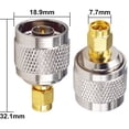 thumbnail image 4 of SMA to N Coax Connector N Type Male to SMA Male Antenna Adapter RF Coaxial CB Radio Antenna Converter for WiFi Antenna Broadcast Radio Pack of 2, 4 of 5