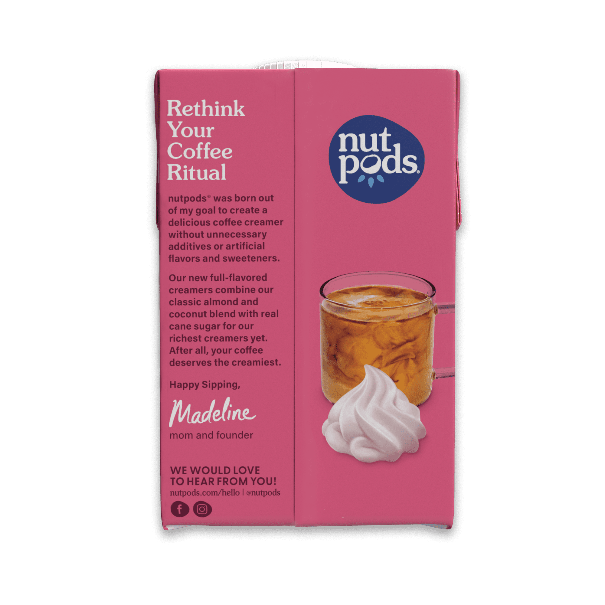 nutpods Sweet Creme Sweetened Dairy Free Shelf Stable Creamer, 16 oz