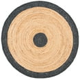 thumbnail image 2 of SAFAVIEH Braided Carina Bordered Reversible Area Rug, Black/Gold, 3' x 3' Round, 2 of 11