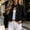 Black, variant on Women's Crop Jeans Jacket Classic Button Down Denim Jacket with Chest Pockets Loose Fit Boyfriend Style Coat for Club Date Night Vacation XL Dark Blue