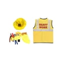 thumbnail image 2 of EeaseMX 1 juego de ropa de cosplay para trabajadores, traje de juego de rol para niños, traje de carpintero para niños, para decoración de fiesta de máscaras de Halloween, color amarillo, 2 of 7
