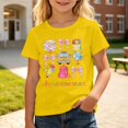 thumbnail image 2 of Girls Short Sleeve Cartoon Print Tee Shirts Casual Campus For Season Kids Wear Age 3-14 Years, 2 of 5