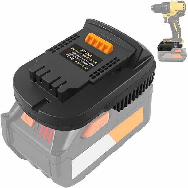 Adaptador para Batería Ridgid AEG de 18 V para Herramientas Inalámbricas Milwaukee M18 de 18 V, Uso para Baterías de Plataforma Ridgid de 18 V (Solo Adaptador)