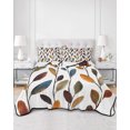 thumbnail image 2 of Quilts Queen Size Bedding Set, Watercolor Botanical Reversible Summer Quilt 3 Pieces, Rustic Farmhouse Leaves Plants Lightweight Bedspreads Coverlets with 2 Pillow Shams for All Seasons, 2 of 5