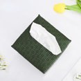 thumbnail image 2 of 2Pcs Tissue Box Cover, Square PU Leather Tissue Holder, Decorative Facial Tissue Cube Paper Organizer Dispenser for Bathroom, Night Stands, Desk, 5X5X5inch, 2 of 4