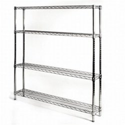

Chrome Wire Shelving with 4 Shelves - 8 d x 48 w x 84 h (SC084884-4)