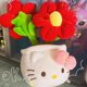 thumbnail image 5 of Muñeco de peluche de Hello Kitty de Sanrio, planta en maceta, adorno de peluche, muñeco de peluche morado de Hello Kitty, adorno de flor, 5 of 5