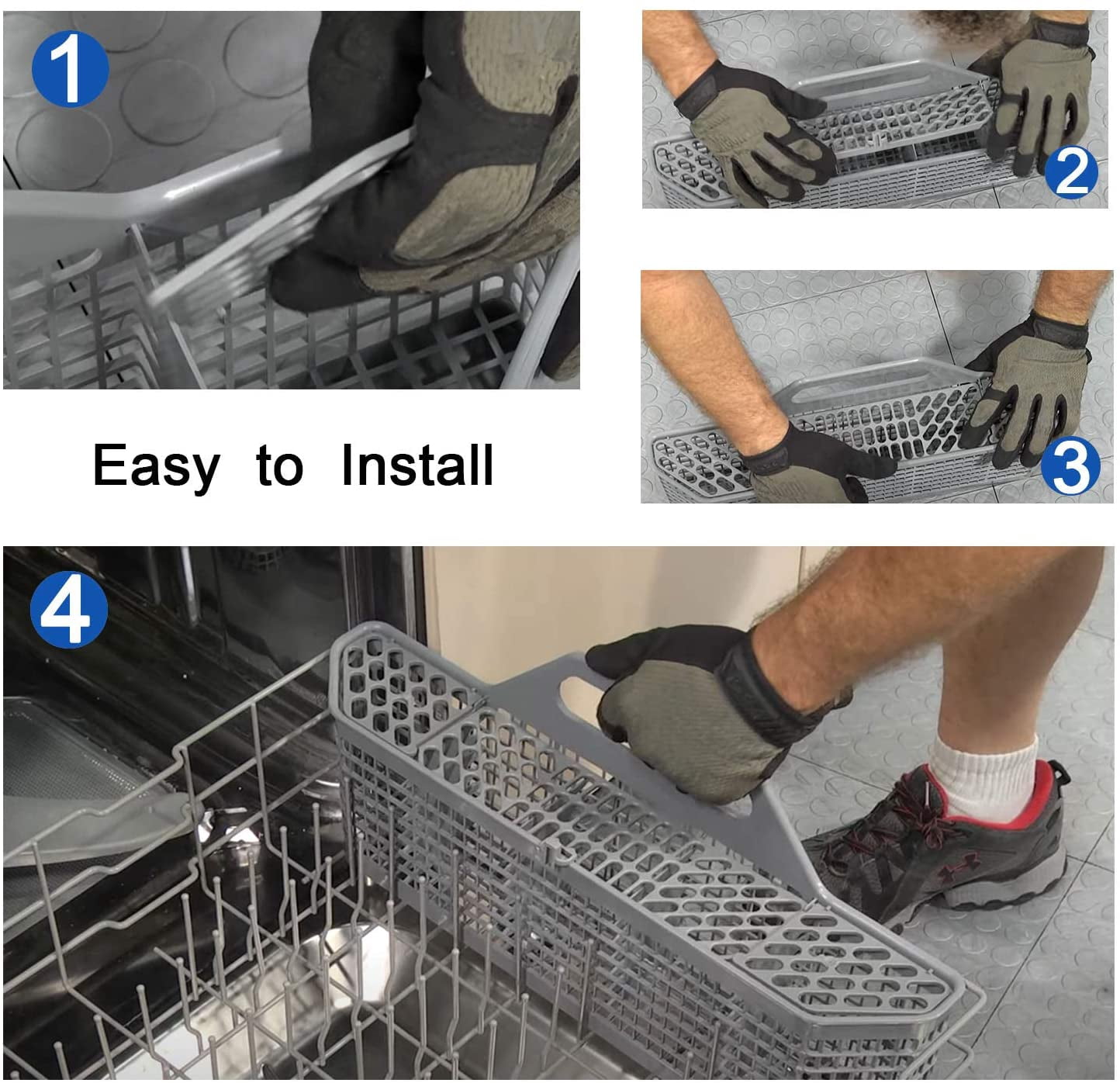 Beaquicy GE WD28X10128 Dishwasher Silverware Basket for GE AP3772889 1088673