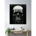 thumbnail image 2 of Grunge Skullhead Poster Wall Art, Modern Wall Decor For Living Room Bedroom, 8x12 UNFRAMED, 2 of 3