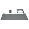 Black Leather 3Pc Desk Set w/34x20 pad