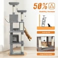 thumbnail image 2 of PAWZ Road 70.9" Large Cat Tree Indoor Multi-Level Cat Tree with Scratching Post for Large Cat Gray, 2 of 8