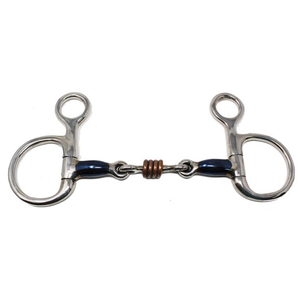 Horse Double Jointed Sweet Iron Baucher Bit 51/2" Copper Roller 35433C