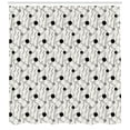 thumbnail image 3 of Ambesonne Abstract Shower Curtain, Streamlines and Circles, 69"Wx70"L, Eggshell Black and Grey, 3 of 3