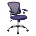 thumbnail image 1 of Scranton & Co Modern Mesh Fabric Task Office Chair in Purple/Chrome, 1 of 6