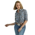 thumbnail image 4 of Wrangler® Women's Long Sleeve Western Snap Plaid Shirt, 4 of 6