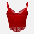 thumbnail image 4 of Lingerie for Women Apparel for Women Lace Bralette Camisole Top with Strappy Design for Home Casual Comfort All Season Red L, 4 of 8