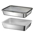 thumbnail image 3 of RUISINERY Grilling Prep and Serve Trays,BBQ Platter for Raws and Cooked Food,Stainless Steel Serving Trays for Food with Lid Set, 3 of 7