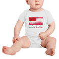 thumbnail image 2 of Proud to Be Moroccan American Flag Cute Baby Bodysuit Baby Clothes (White, 12-18 Months), 2 of 5