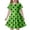 1367Green2697, variant on Rggeeun Toddler Children Fashion Polka Dot Print Slim Short Sleeved Dress Stylish Casual O-Neck Sundress