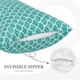 thumbnail image 5 of Naloa Aquamarine Glitter1 Pillowcase, Throw Pillowcase, Wrinkle-Free, Stain-Resistant with Hidden Zipper for Bedroom Sofa - 20"x30", 5 of 9