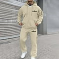 thumbnail image 2 of SGMVNU Mens Sweatsuits 2 Piece Set Zip Up Hoodie Sweatshirt Pullover Tracksuit Sweatpants with Pockets Casual Athletic Jogging Suit for Men(Khaki, 2XL), 2 of 6