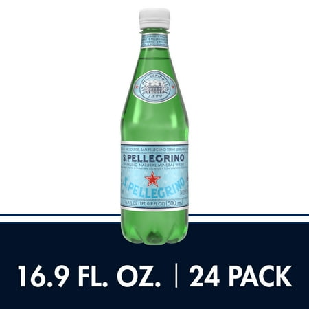 S.Pellegrino Sparkling Natural Mineral Water, 16.9 fl oz. Plastic Bottles (24 (Best Sparkling Mineral Water)